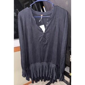 Free People Your Girl Tunic Dress Black Size Medium Boho Whimsigoth Witchy